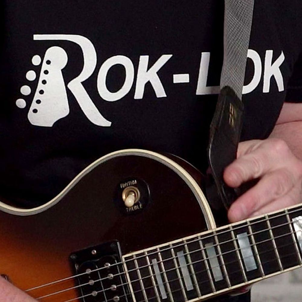Rok-Lok ギターストラップバックル PRO ブラック 安全ロック 2セット4個 アコギ・エレキギター・ベース共通 工具不要 設置すればすぐ使える Rok-Lok ギターストラップバックル PRO ブラック 安全ロック 2セット4個 アコギ・エレキギター・ベース共通 工具不要 設置すればすぐ使える