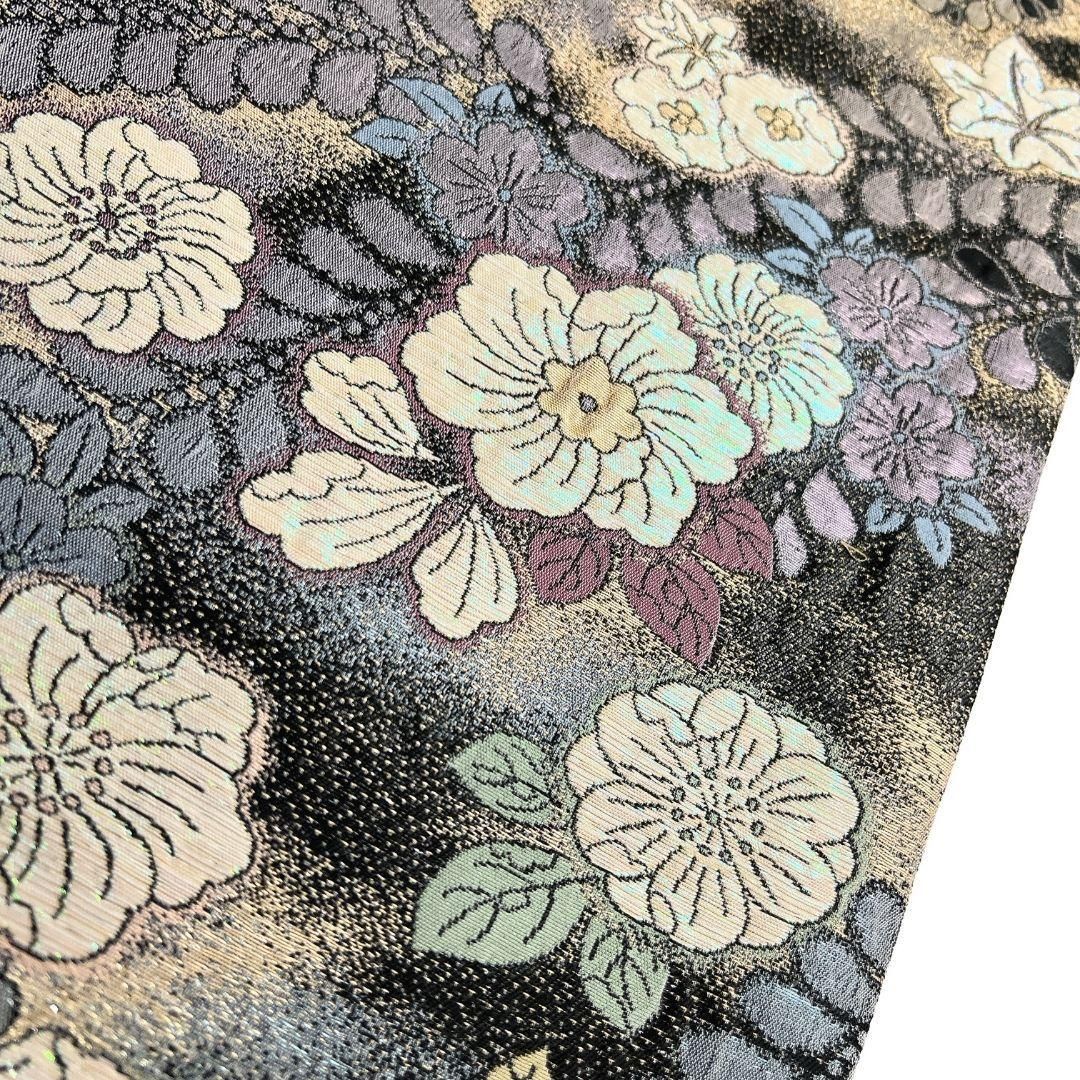 帯 袋帯 辻ヶ花 藤の花 楓 金糸 錦糸 着物 032b p
