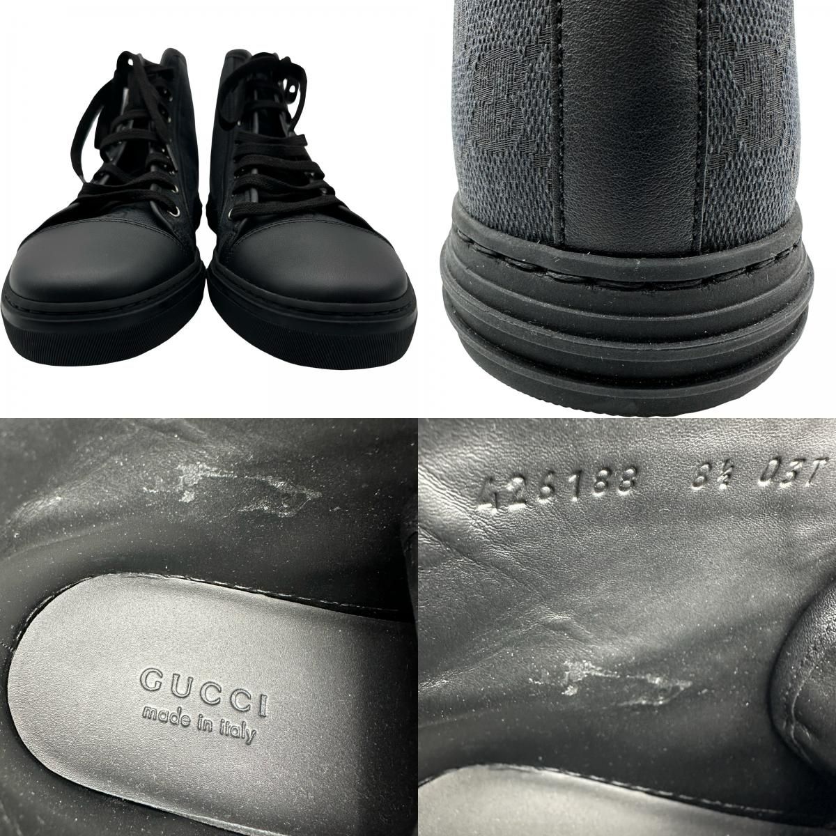 グッチ GUCCI GGキャンバスハイカットスニーカー 426188 ブラック
