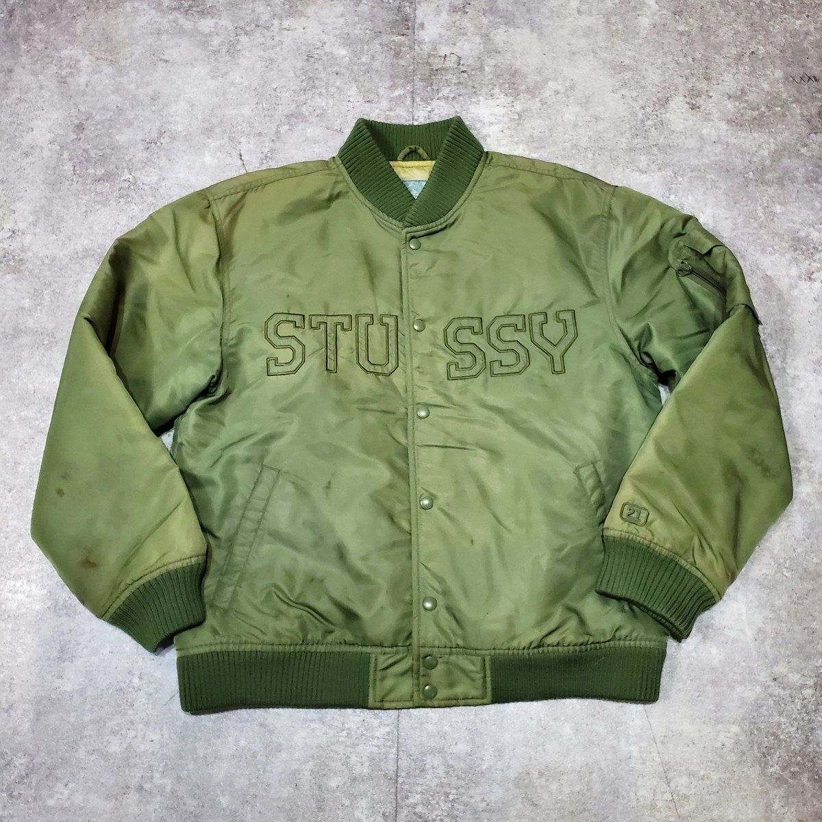 STUSSY ボンバージャケット オリーブグリーン STUSSY（ステューシー