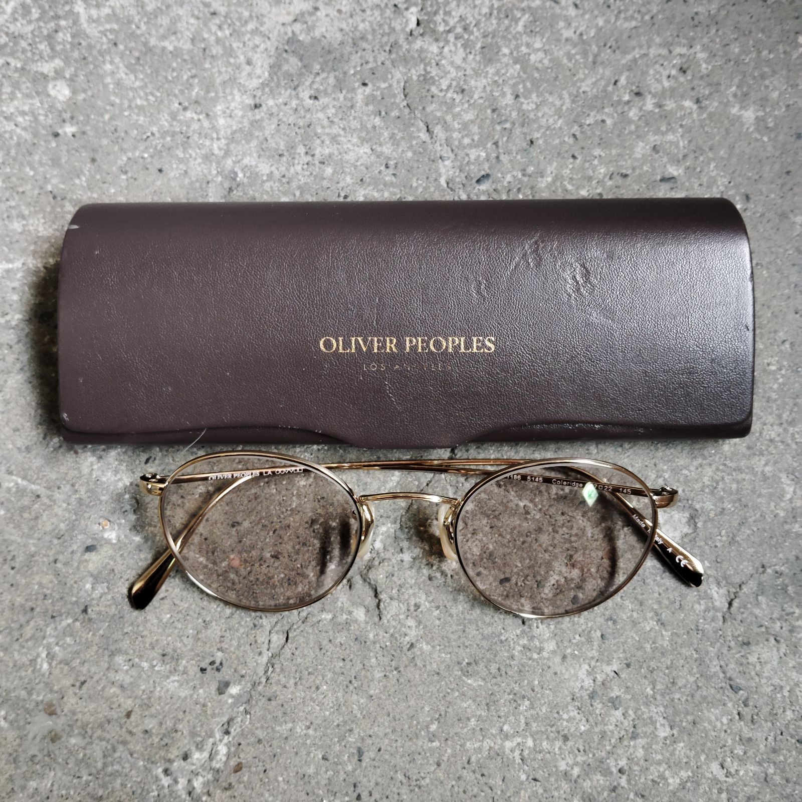 OLIVER PEOPLES Coleridge ゴールド 47サイズ OV1186 5145 オリバー 