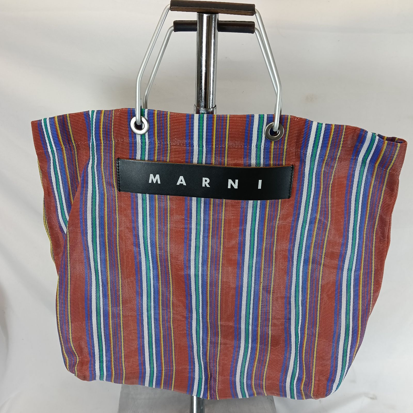 MARNI MARKET（マルニ マーケット）ストライプバッグ トートバッグ