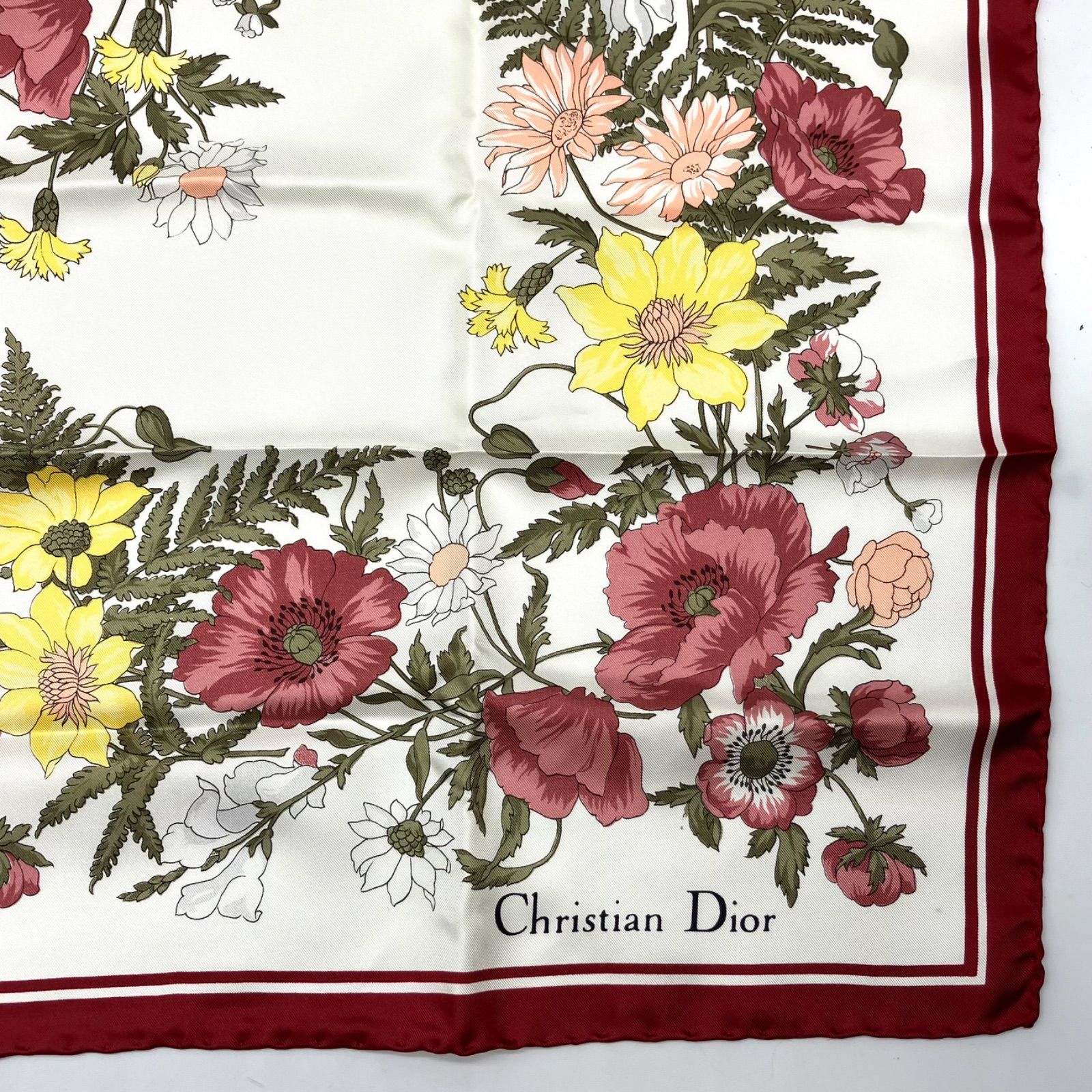 UA719【お買い得】Christian Dior スカーフ 花柄 シルク - メルカリ
