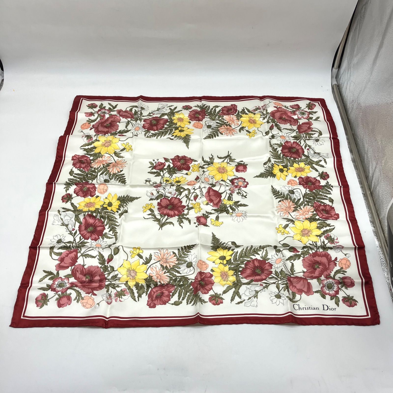 UA719【お買い得】Christian Dior スカーフ 花柄 シルク - メルカリ