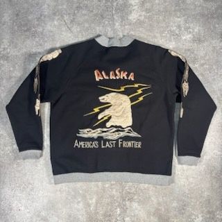 東洋エンタープライズ ALASKA 刺繍 スウェットジャケット Mサイズ 東洋エンタープライズ TOYO ENTERPRICE ALASKA 刺繍 スウェット