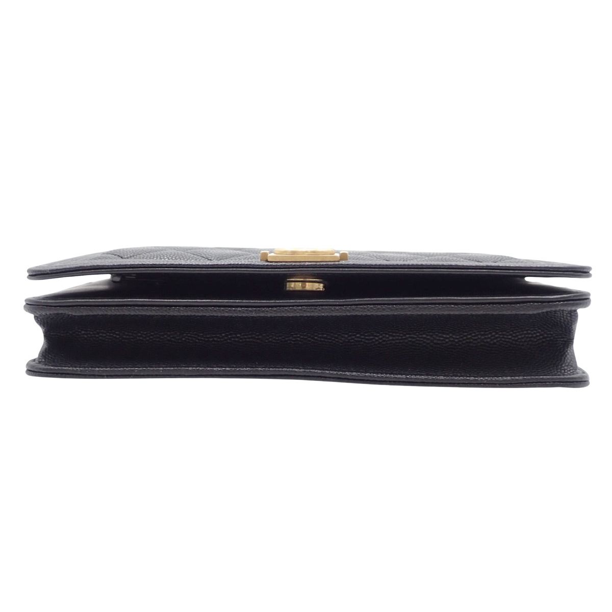 CHANEL(シャネル) ボーイシャネル/マトラッセ ココマーク チェーンウォレット ショルダーバッグ 肩掛け 斜め掛け キャビアスキン ブラック黒 マットゴールド金具 AP1117 レディース 40802188958【中古】【アラモード】 CHANEL - CHANEL(シャネル) ボーイシャネル/マトラッセ ココマーク