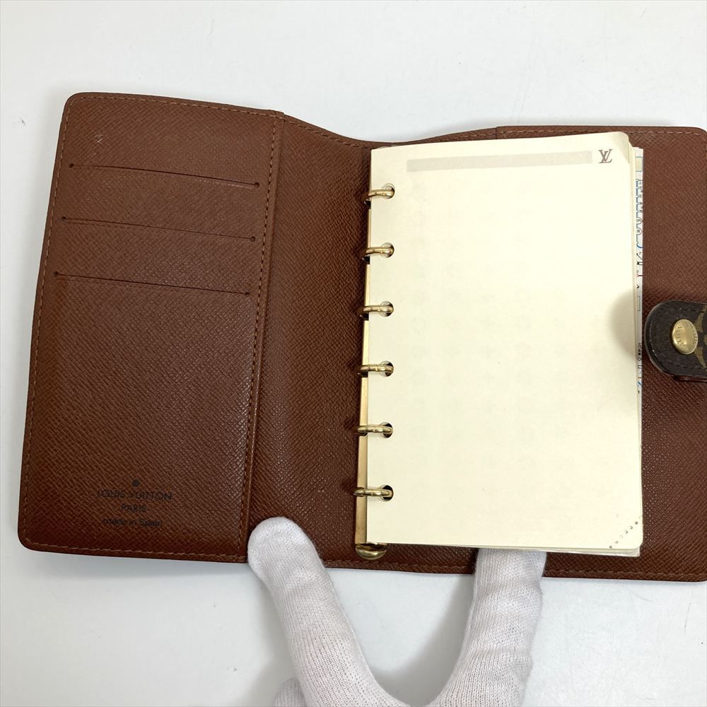 ルイヴィトン LOUIS VUITTON アジェンダPM 手帳カバー モノグラム キャンバス R20005 ブラウン ゴールド金具 CA0071 ユニセックス【中古】 LOUIS VUITTON ルイヴィトン 手帳カバー アジェンダPM モノグラム