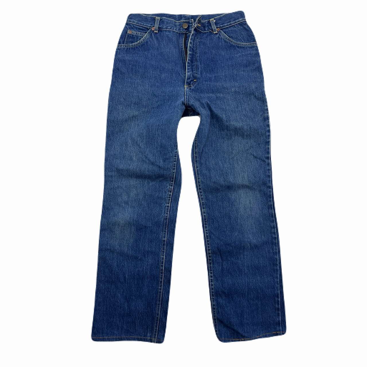 Lee デニムパンツ 305 9549 メンズ W30相当 ややテーパード ブルー USA製 タロンジッパー 70s ビンテージ アメリカ製 TALON ジーンズ Lee デニムパンツ 305 9549 メンズ W30相当 ややテーパード ブルー USA
