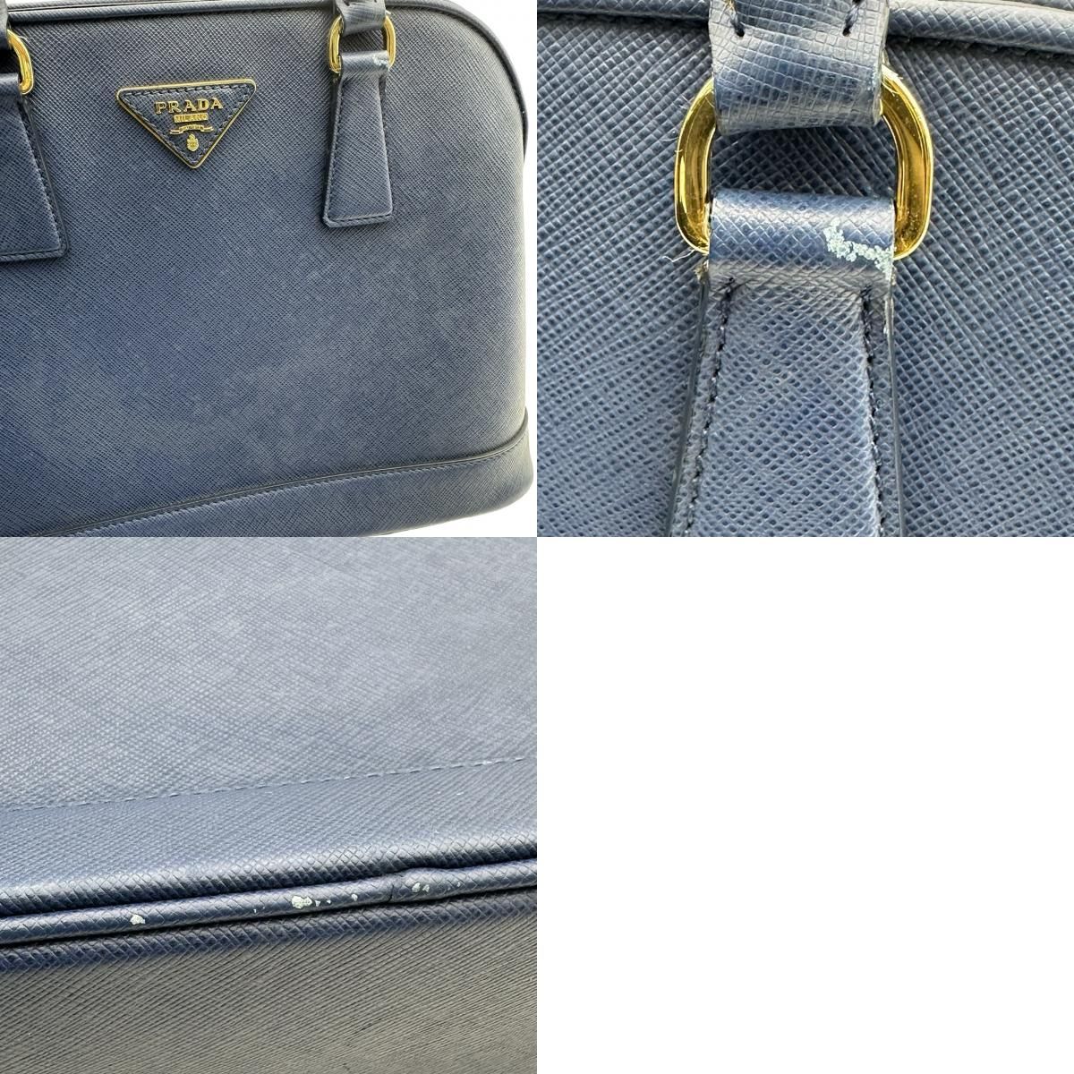 プラダ PRADA サフィアーノトートバッグ ネイビー サフィアーノレザー 