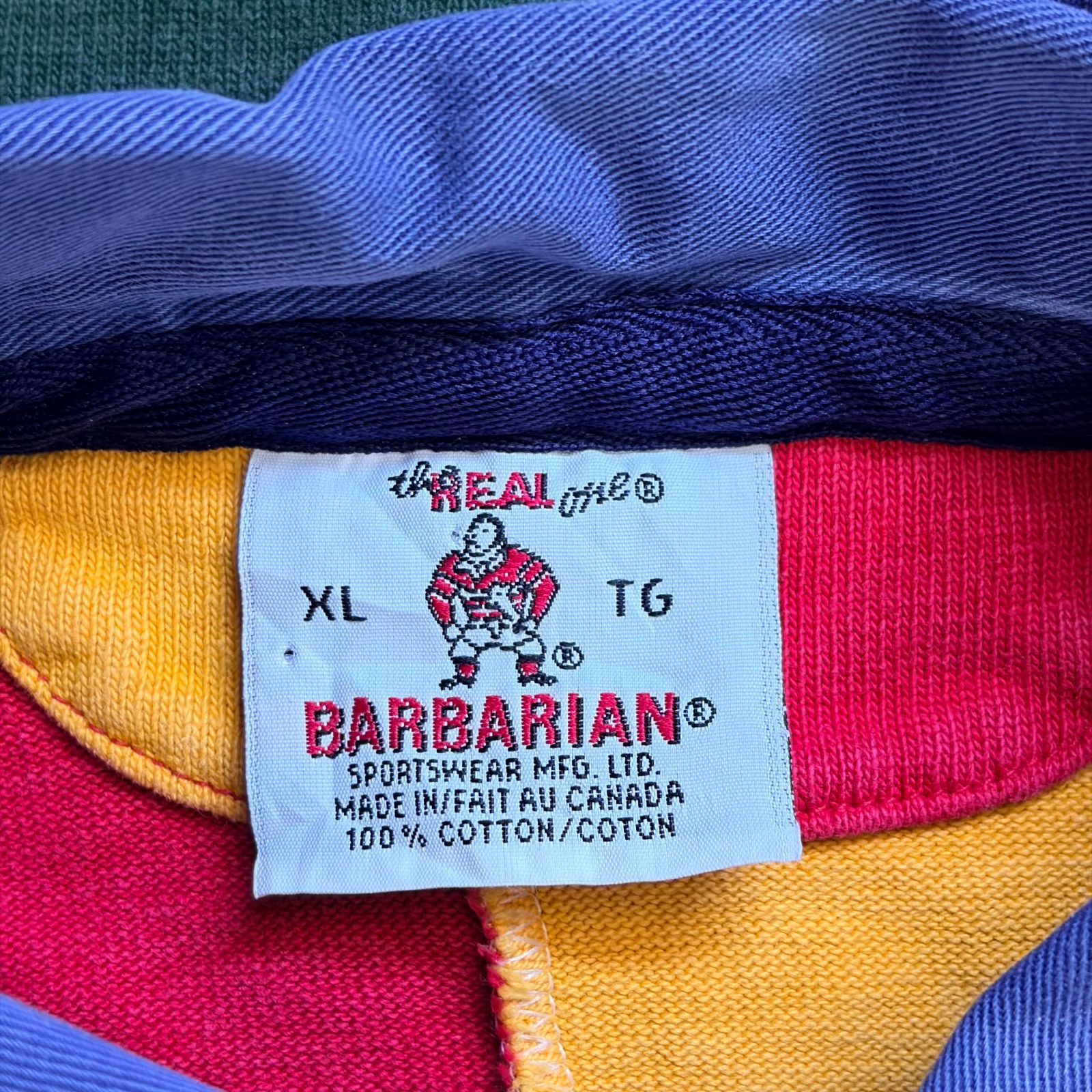 バーバリアン BARBARIAN クレイジーパターン ラガーシャツ XL 古着
