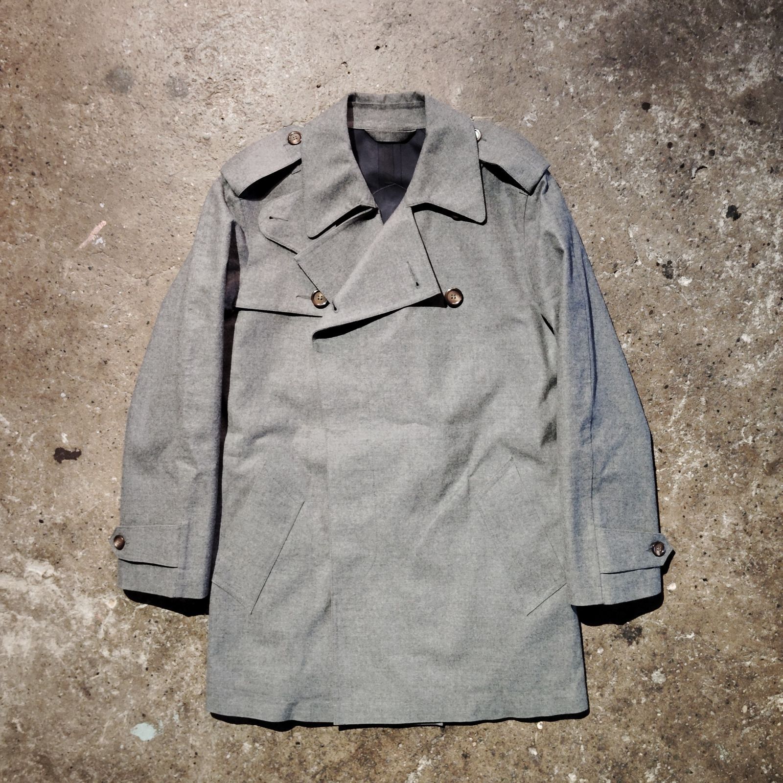 【中古】ポールスミス マッキントッシュ ゴム引 トレンチコート MACKINTOSH Paul Smith COLLECTION別注 ゴム引き ショートトレンチ