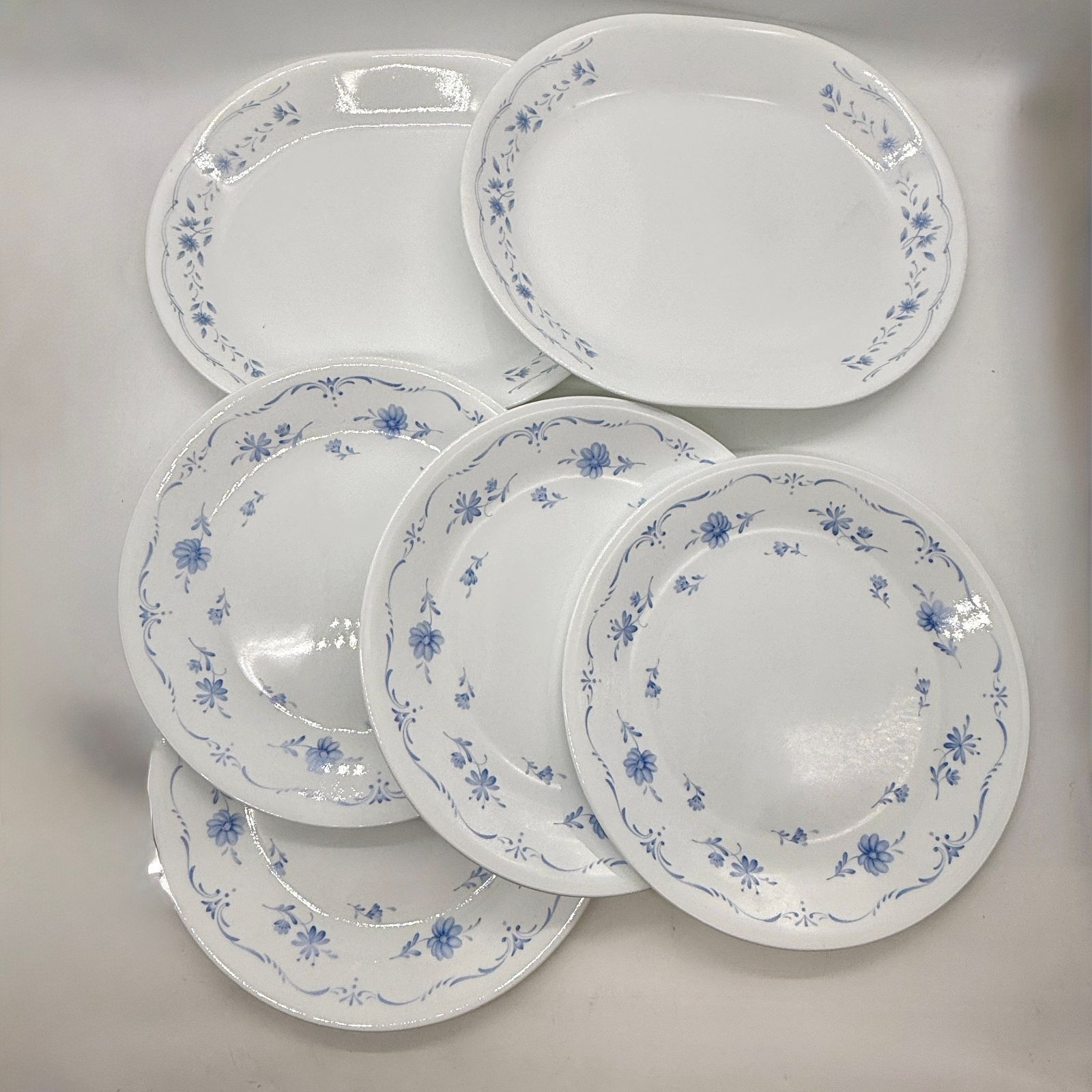 コレール（CORELLE） プリンセスブルー オーバルプレート2枚 丸