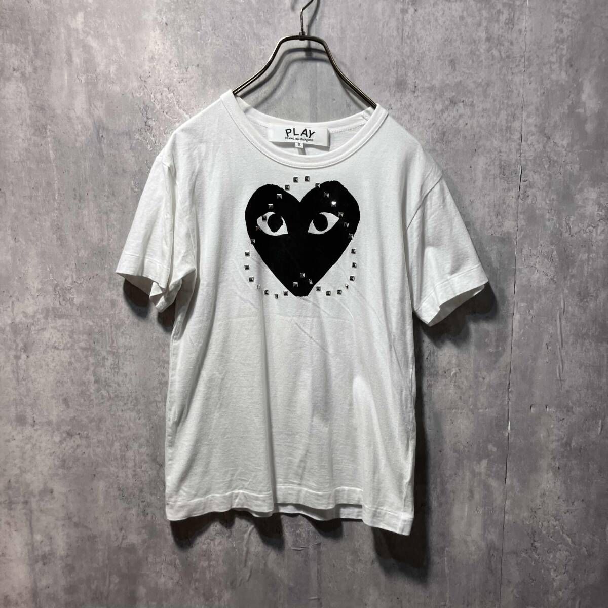 PLAY COMME des GARCONS スタッズハートロゴカットソー AX-T804 サイズ 