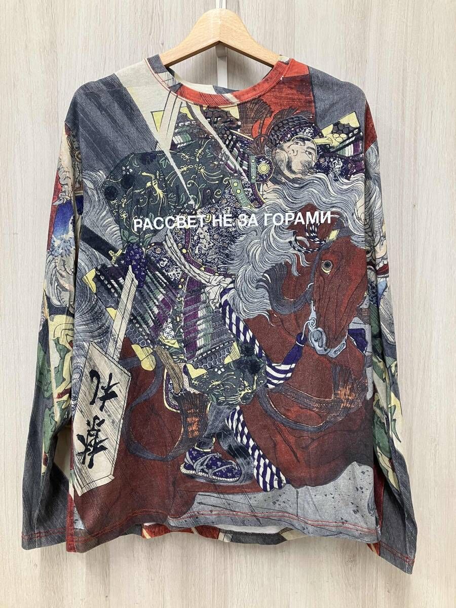 PACCBET 長袖カットソー 総柄 グラフィック Rassvet Paccbet Artwork Print Long Sleeve T-Shirt サイズXL 総柄