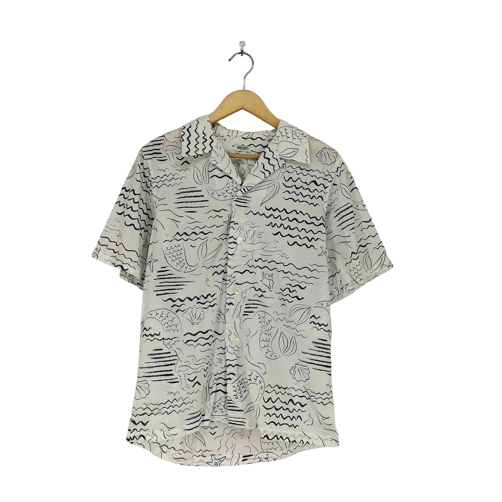 ケンゾー KENZO Graphic-print cotton shirt メンズ M - メルカリ