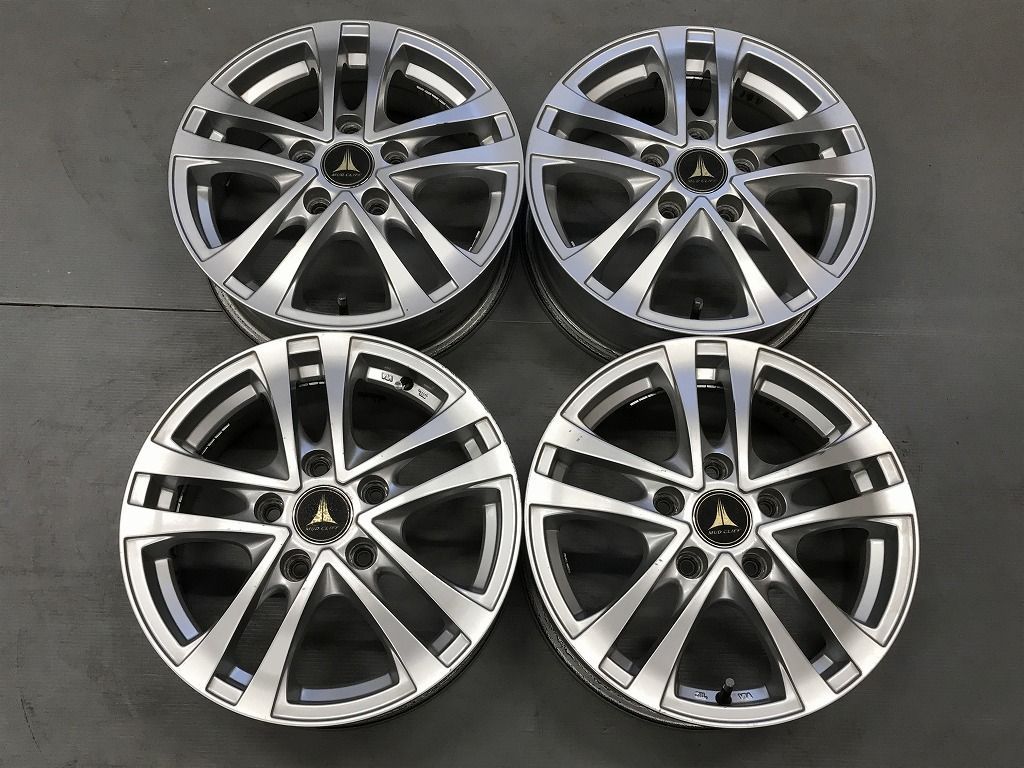 ◎傷少美品 15inc 5.5J +45 114.3/5H 即納 個人宅OK 4本 検) パジェロ 
