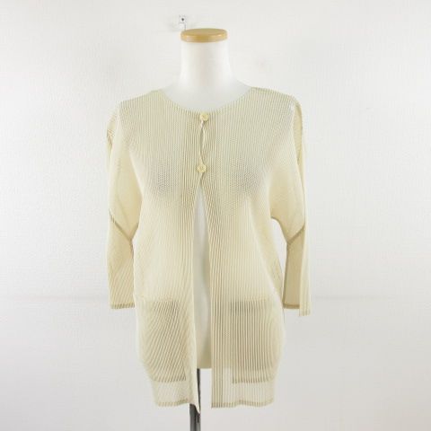 プリーツプリーズ PLEATS PLEASE イッセイミヤケ カーディガン 七分袖