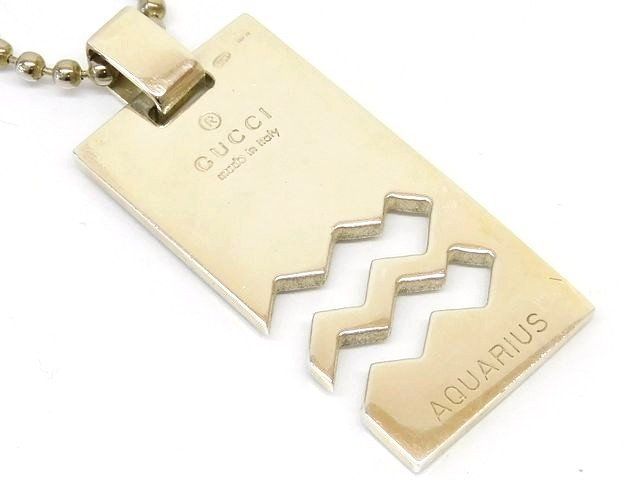 送料無料※ グッチ 水瓶座 Aquarius アクエリアス □ ペンダント トップ 
