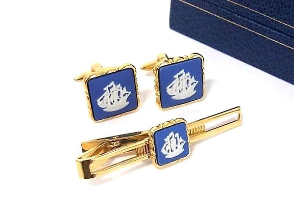 □美品□ WEDGWOOD ウェッジウッド ジャスパー カフスボタン 