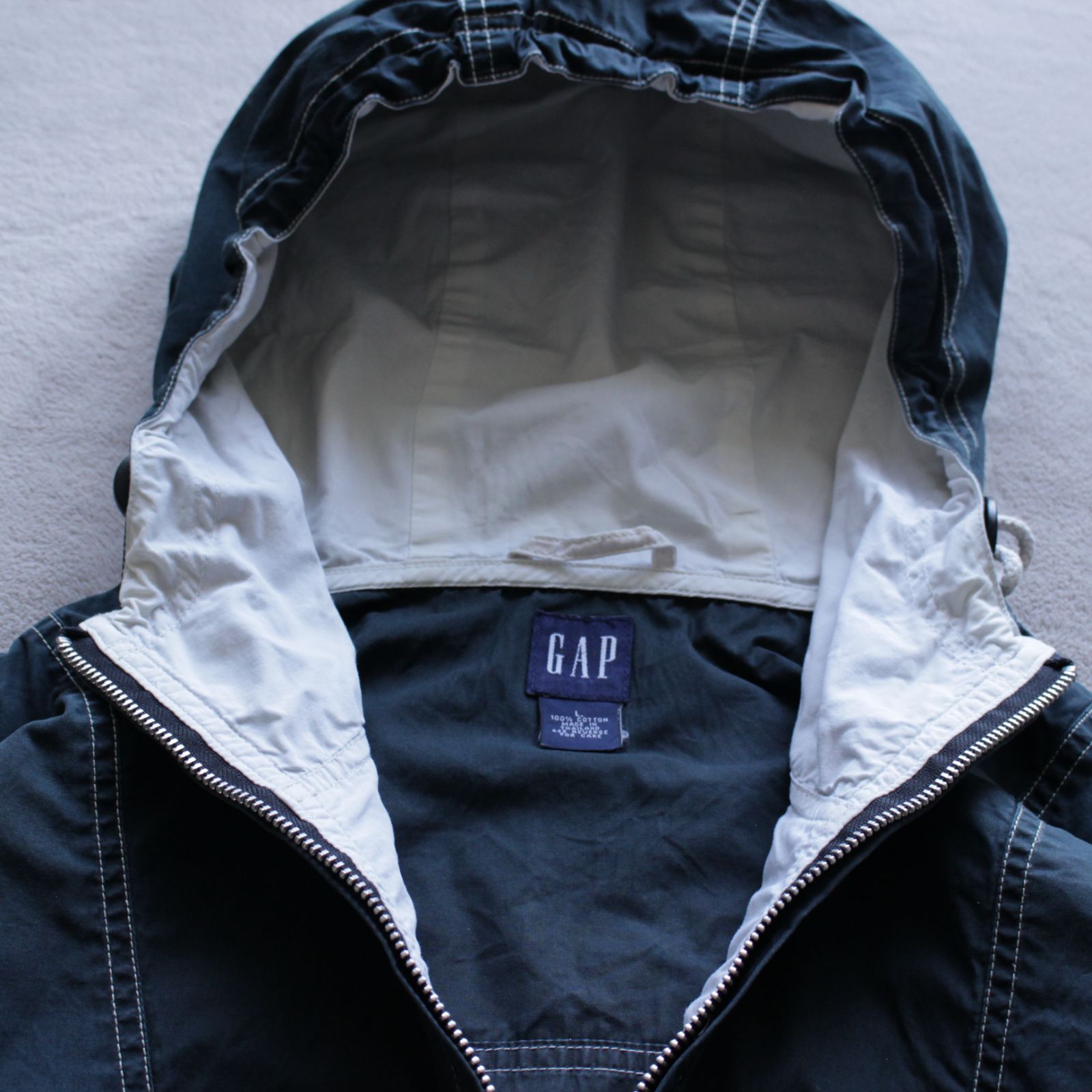 OLD GAP コットン アノラックパーカー L ネイビー - メルカリ