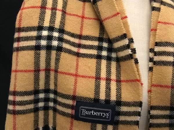 断捨中！Burberry's マフラーストールフリンジ ノバチェック 紺ベージュ 中古・古着通販】Burberry's (バーバリー) マフラー ノバチェック