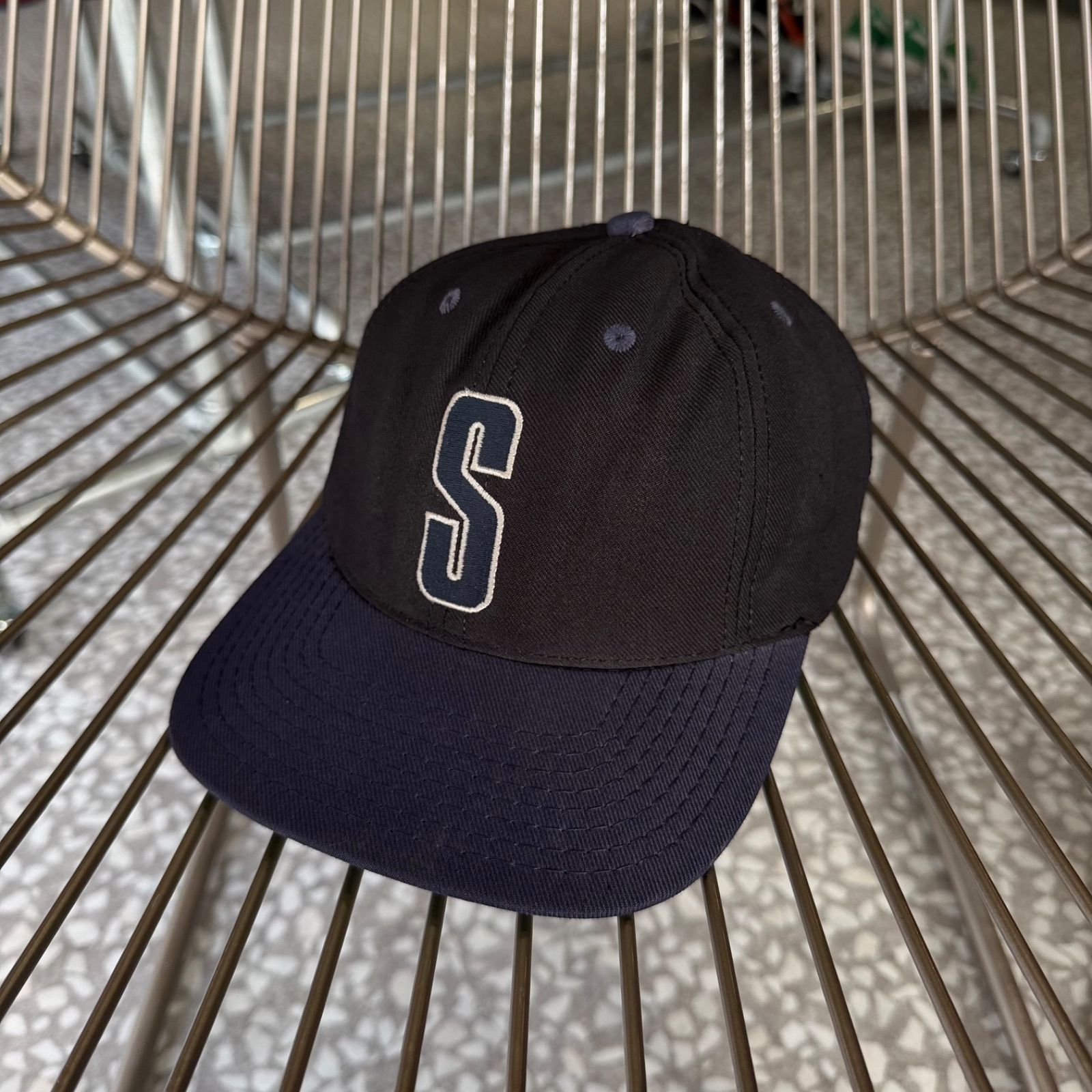 old Stussy 90's 白タグ Sロゴキャップ' VTG 90s STUSSY CROWN S LOGO