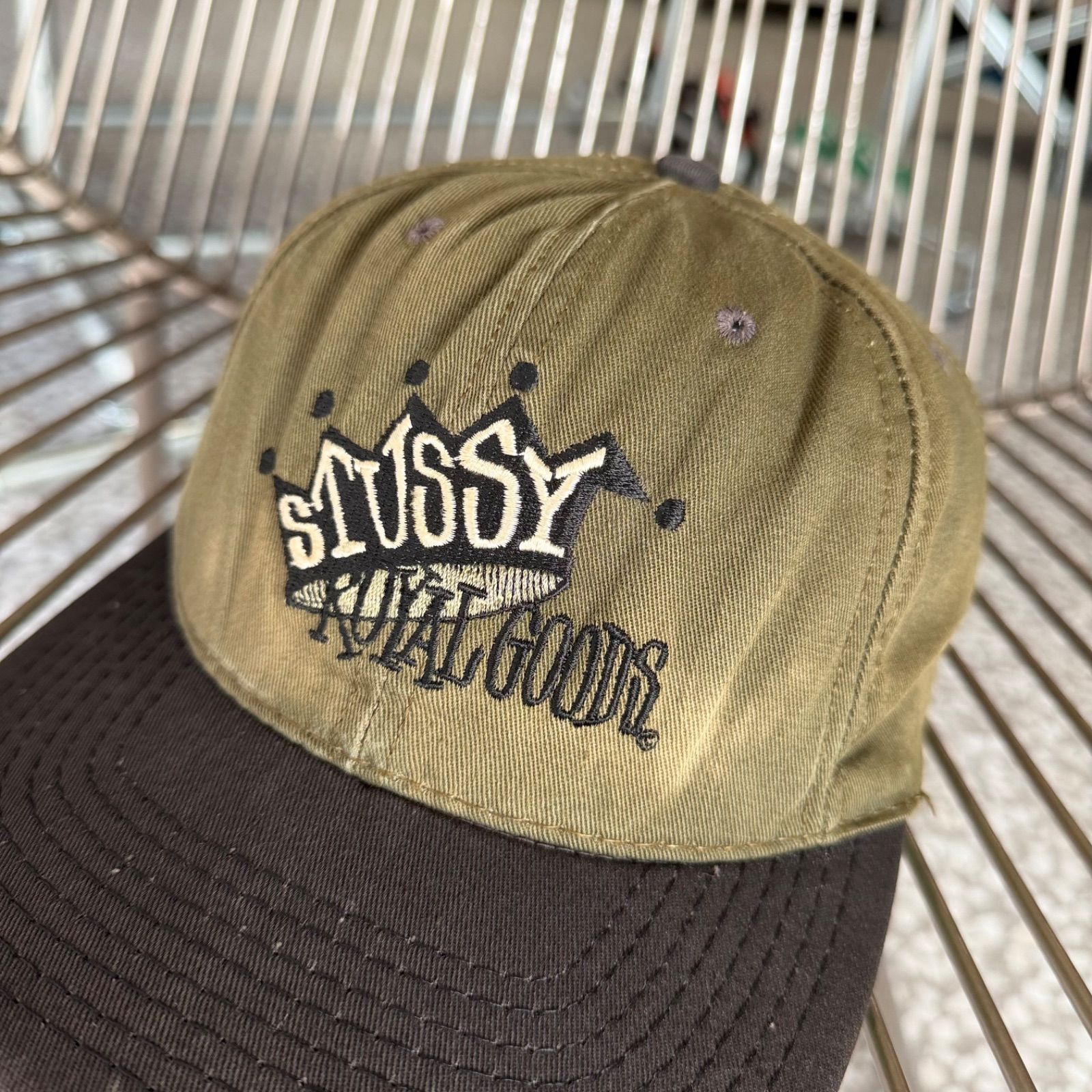 STUSSY / 80's usa製 logo cap size Free オールドステューシー 白タグ