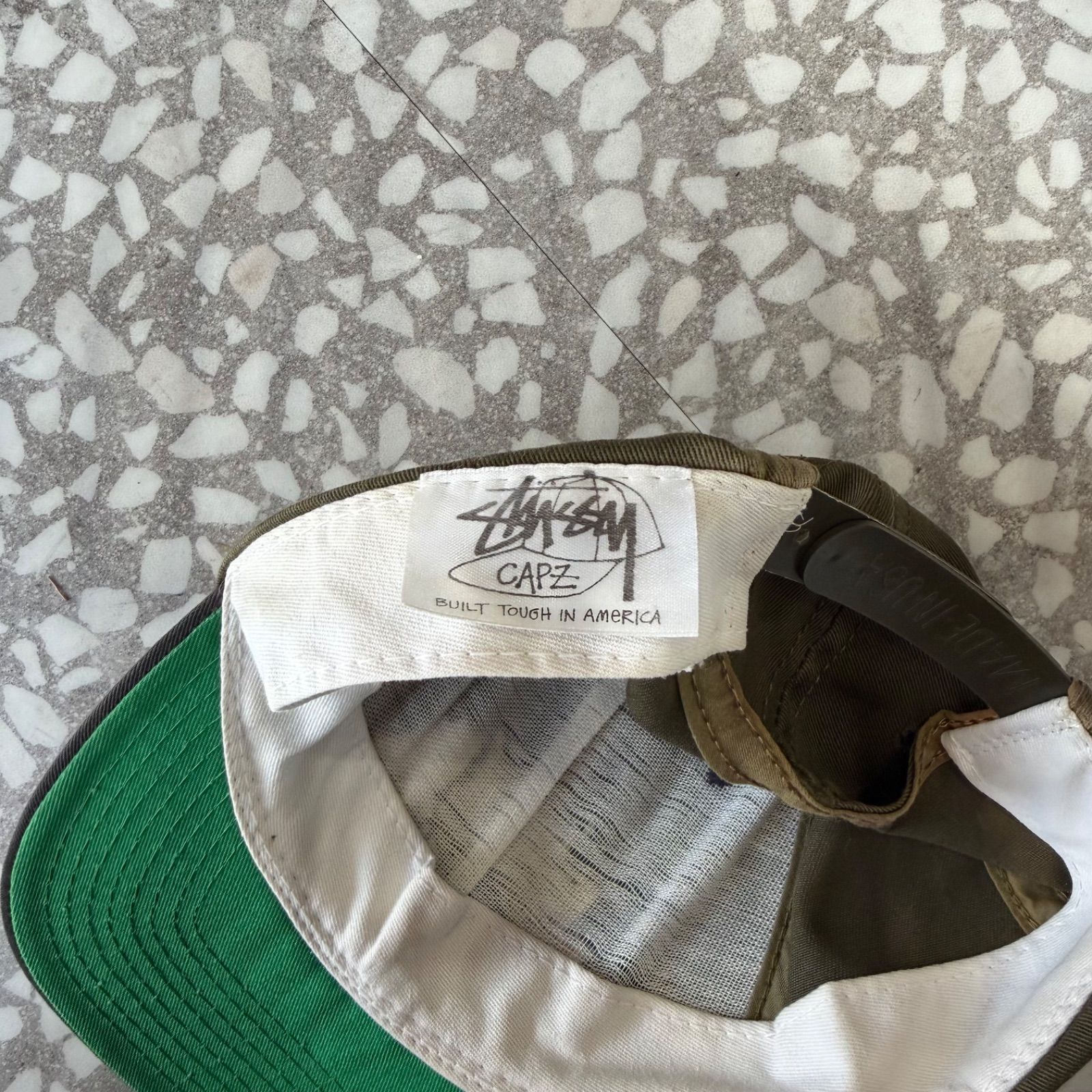 STUSSY / 80's usa製 logo cap size Free オールドステューシー 白タグ