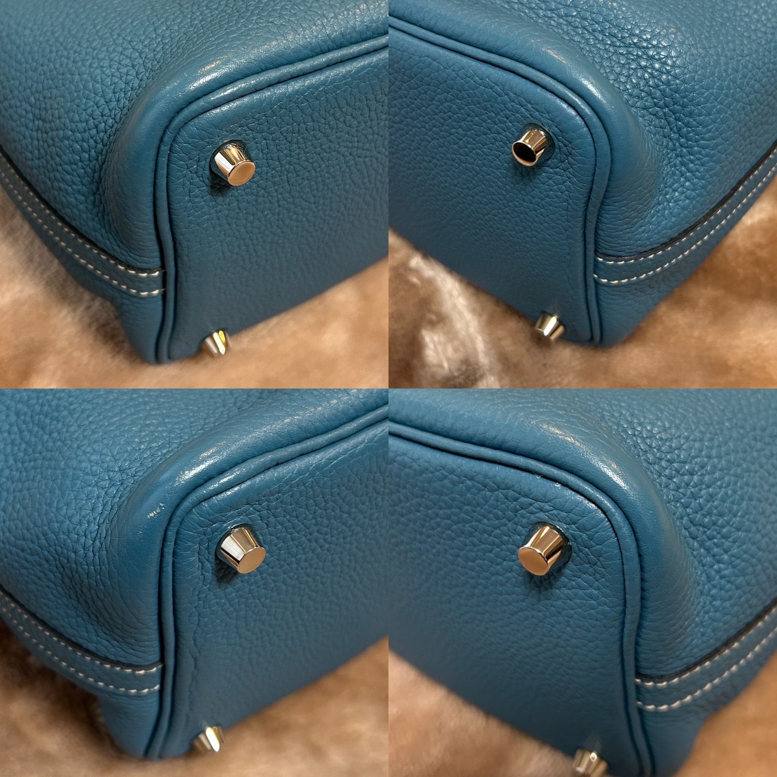 エルメスHERMESピコタンロックPM□P2012製造ハンドバッグハンドバックトートバッグトートバックかばんカバン鞄ブルー青色レザー牛革本革カデナ南京錠キー鍵×2 保存袋フランス製レディースlady's LADYS女性用ウィメンズwomenユニセックス男女兼用 エルメスHERMESピコタンロックPM□P2012製造ハンドバッグハンドバック