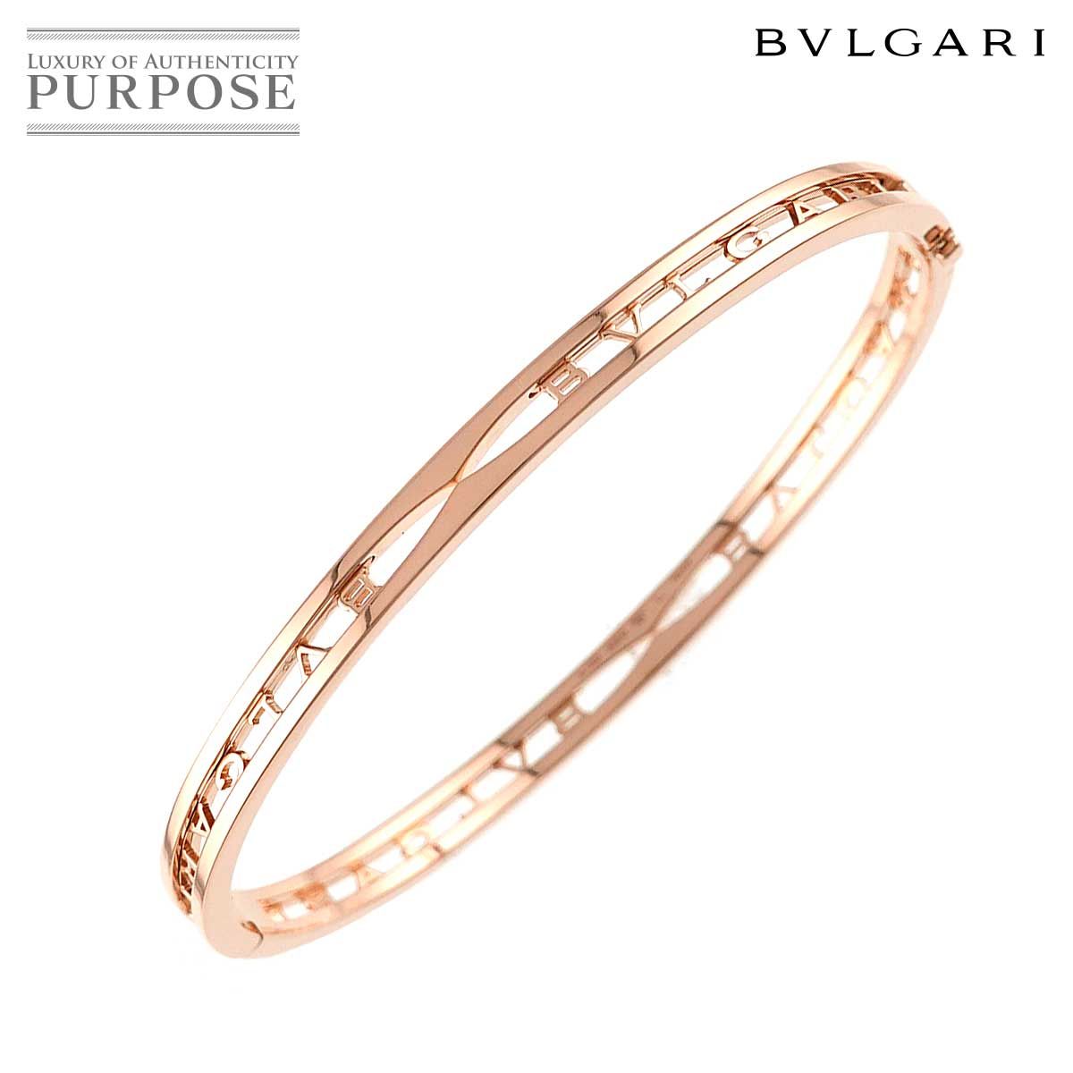 ブルガリ BVLGARI ビーゼロワン #L バングル K18 PG ピンクゴールド 