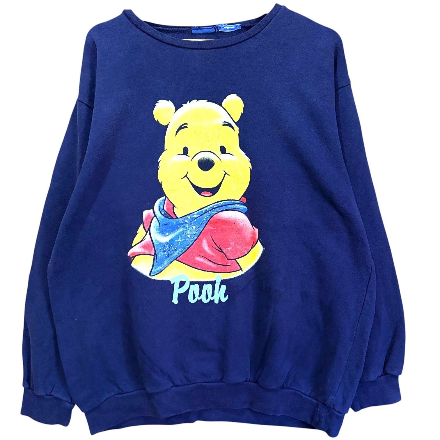 希少 90年代 Disney クマのプーさん スウェット トレーナー 紺 XL 