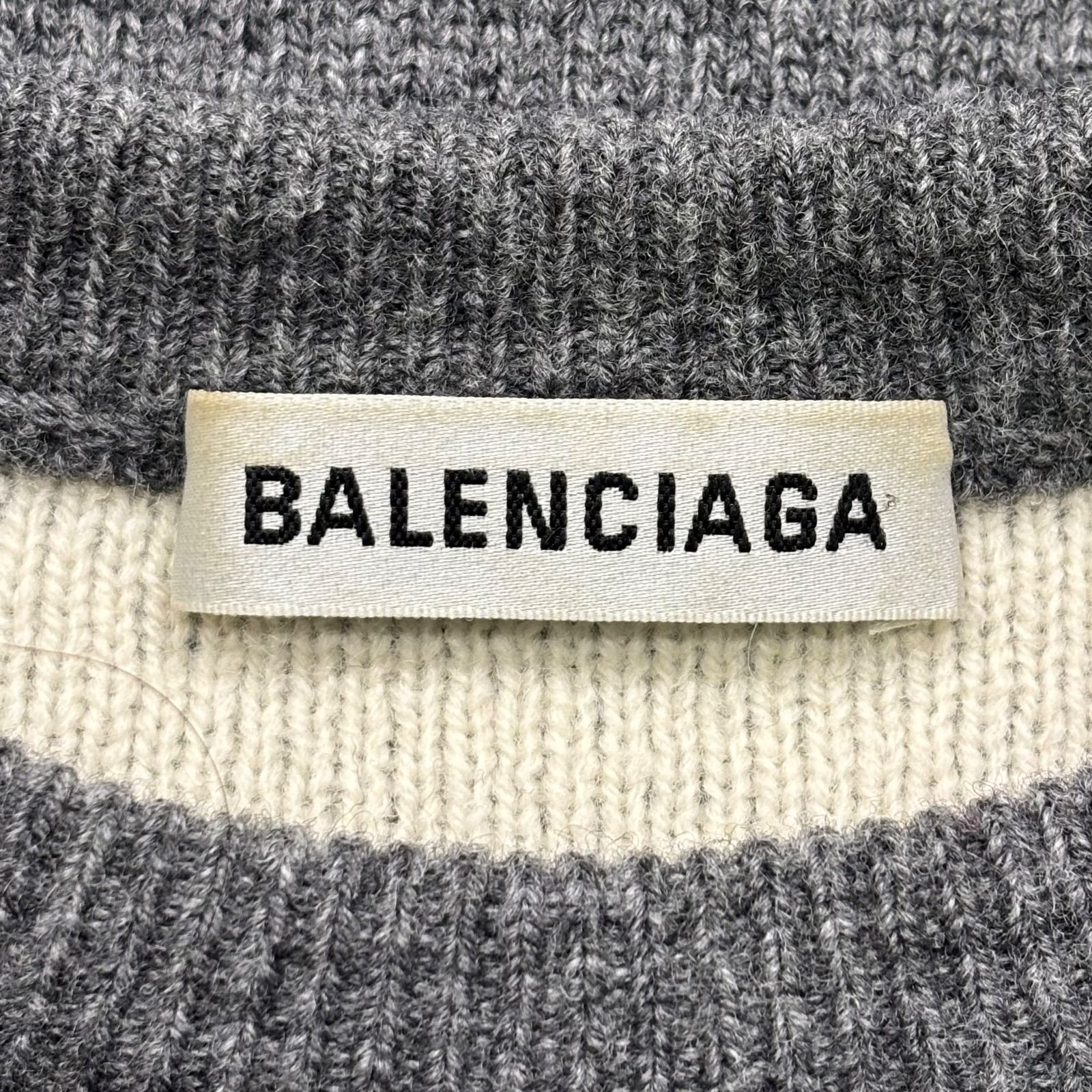 BALENCIAGA ALL OVER LOGO KNIT GREY XS バレンシアガ オールオーバー 