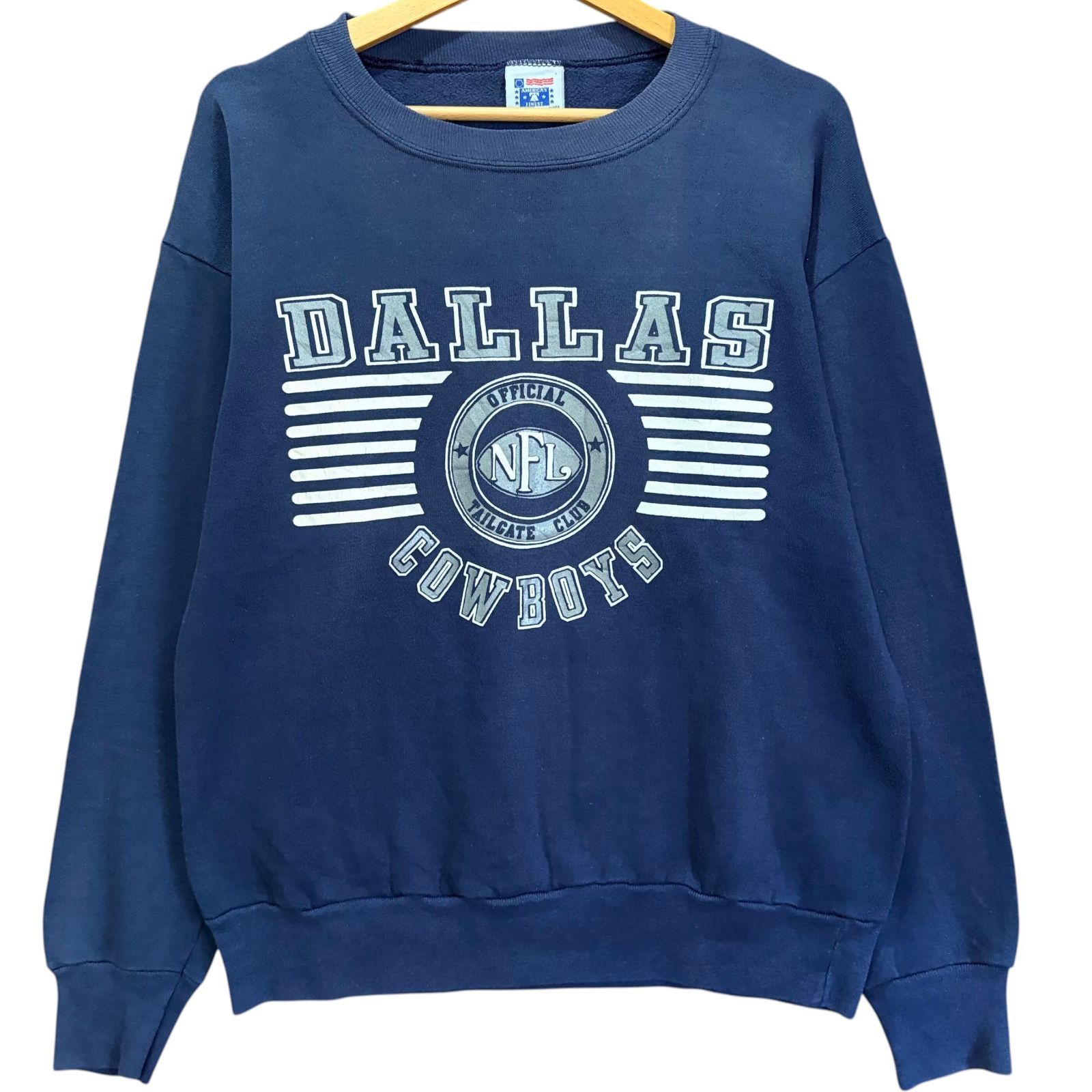 90s USA製 NFL ダラス カウボーイズ スウェット M ネイビー 紺 古着