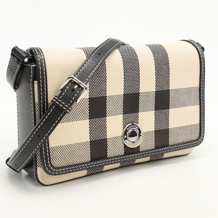 BURBERRY バーバリー ノバチェック 斜め掛け ショルダーバッグ レザー 