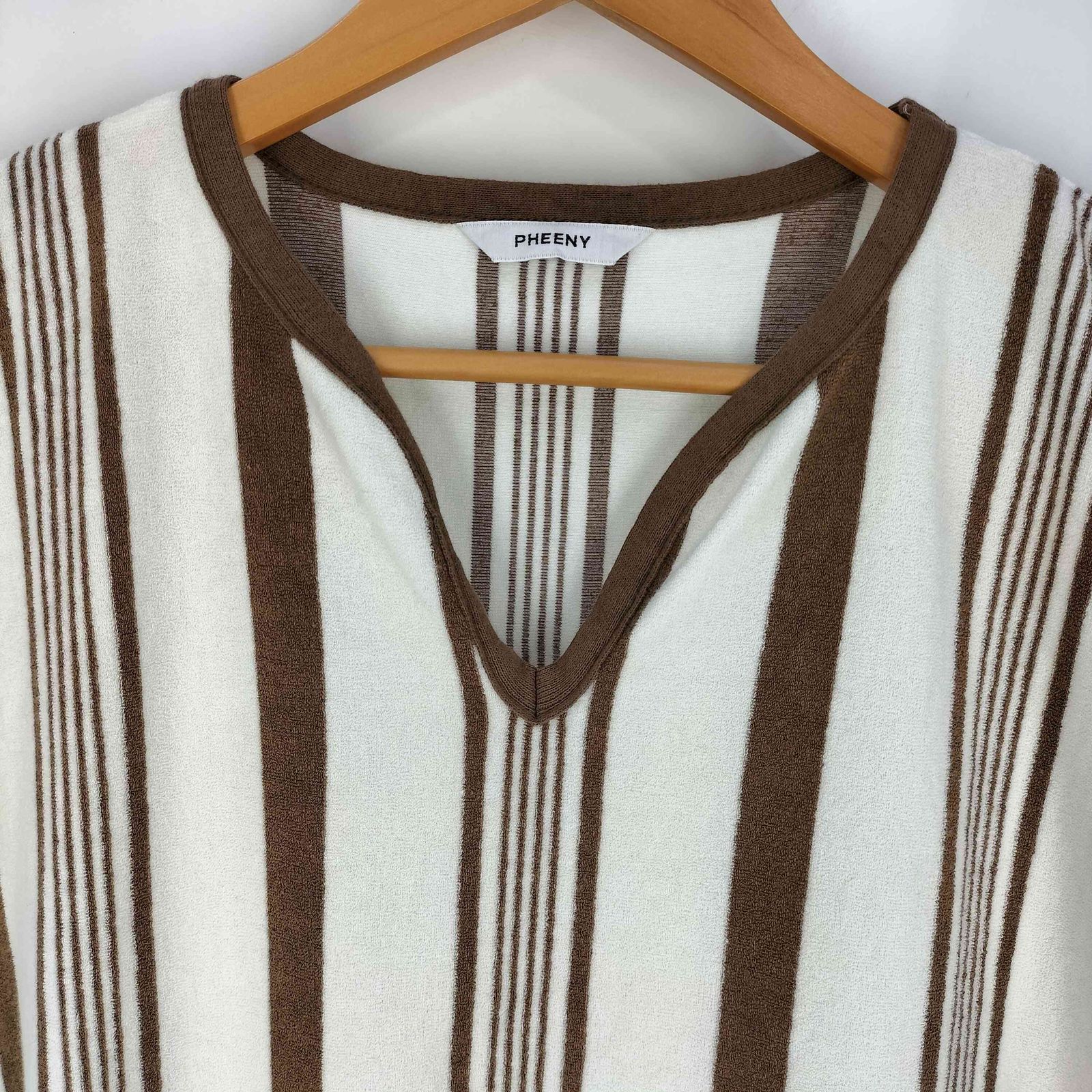 フィーニー PHEENY 24SS Pile border poncho dress パイルボーダー 