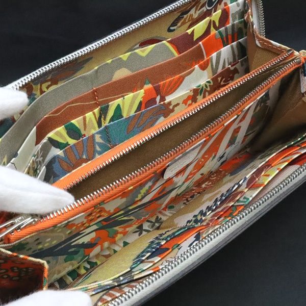 【広尾店】エルメス HERMES アザップロング シルクイン 長財布 エバーカラー 白 B刻印(2023年製) 【18883】 広尾店】エルメス HERMES アザップロング シルクイン 長財布 エバー