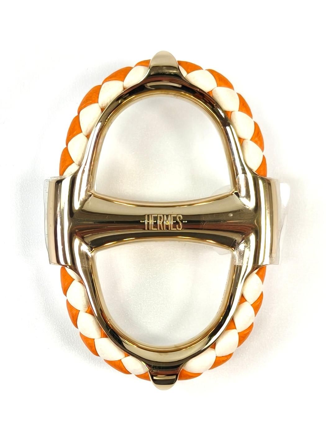 み*ん様 エルメス　スカーフリング　90　シェーヌダンクル ゴールド HERMES エルメス シェーヌダンクル トレッセ90 スカーフリング