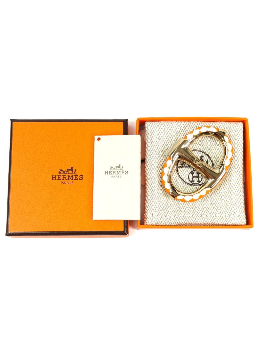 HERMES エルメス シェーヌダンクル トレッセ90 スカーフリング