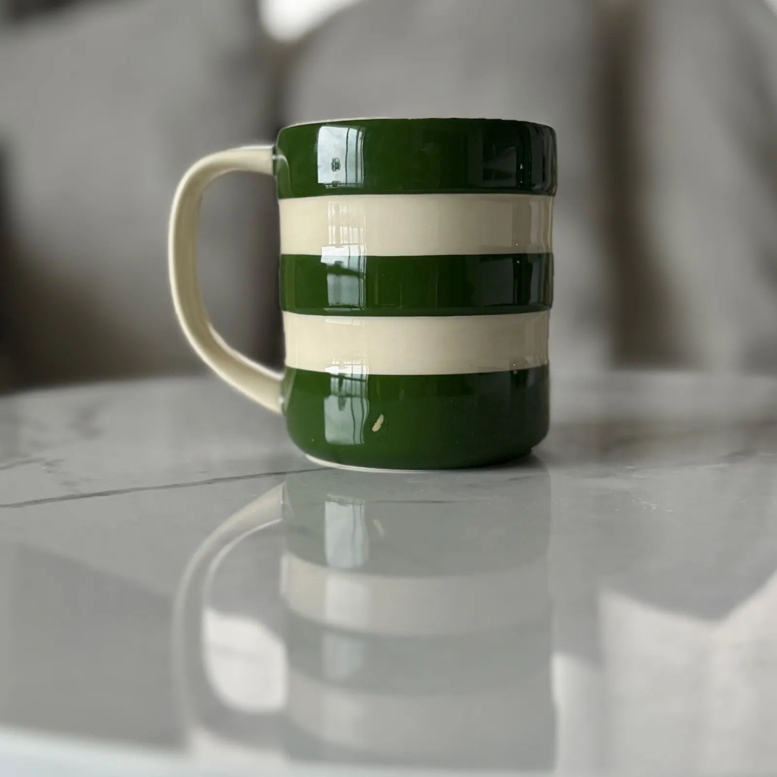 訳あり特価】コーニッシュウェア｜10oz｜マグカップ｜グリーン｜1個