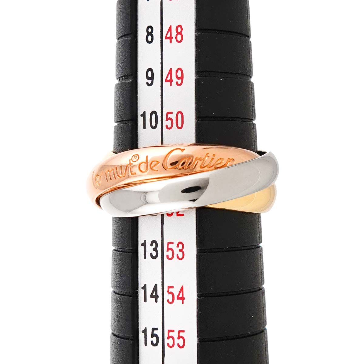 カルティエ Cartier トリニティ ミディアム MM #52 リング K18 YG WG