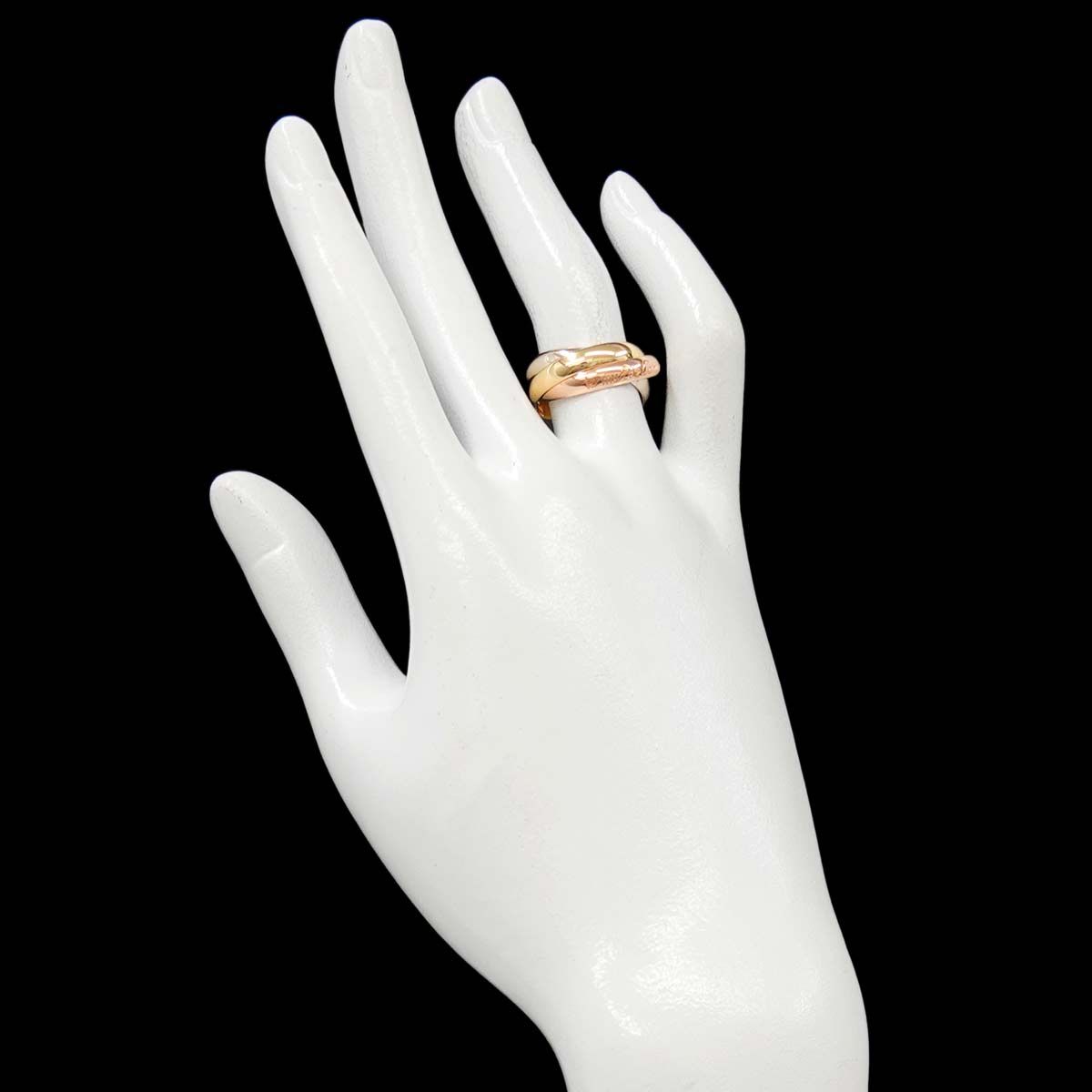 カルティエ Cartier トリニティ ミディアム MM #52 リング K18 YG WG