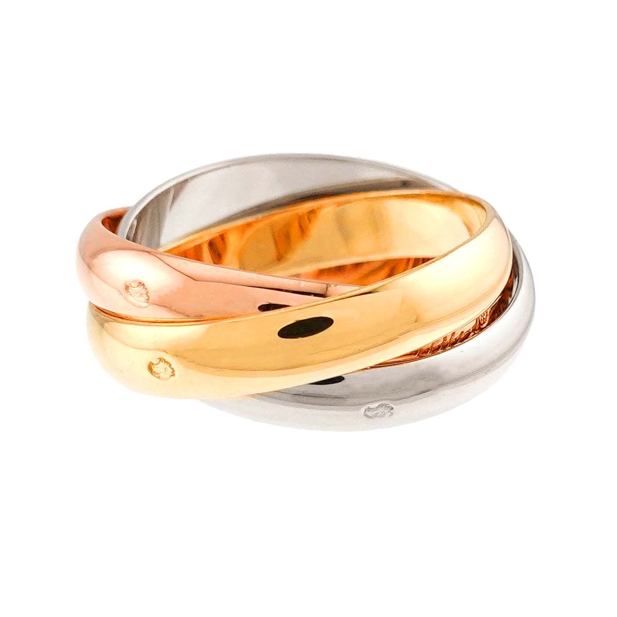 カルティエ Cartier トリニティ ミディアム MM #52 リング K18 YG WG 