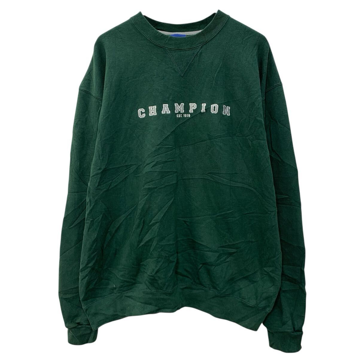 メキシコ製 Champion プリントスウェット トレーナー XL グリーン 