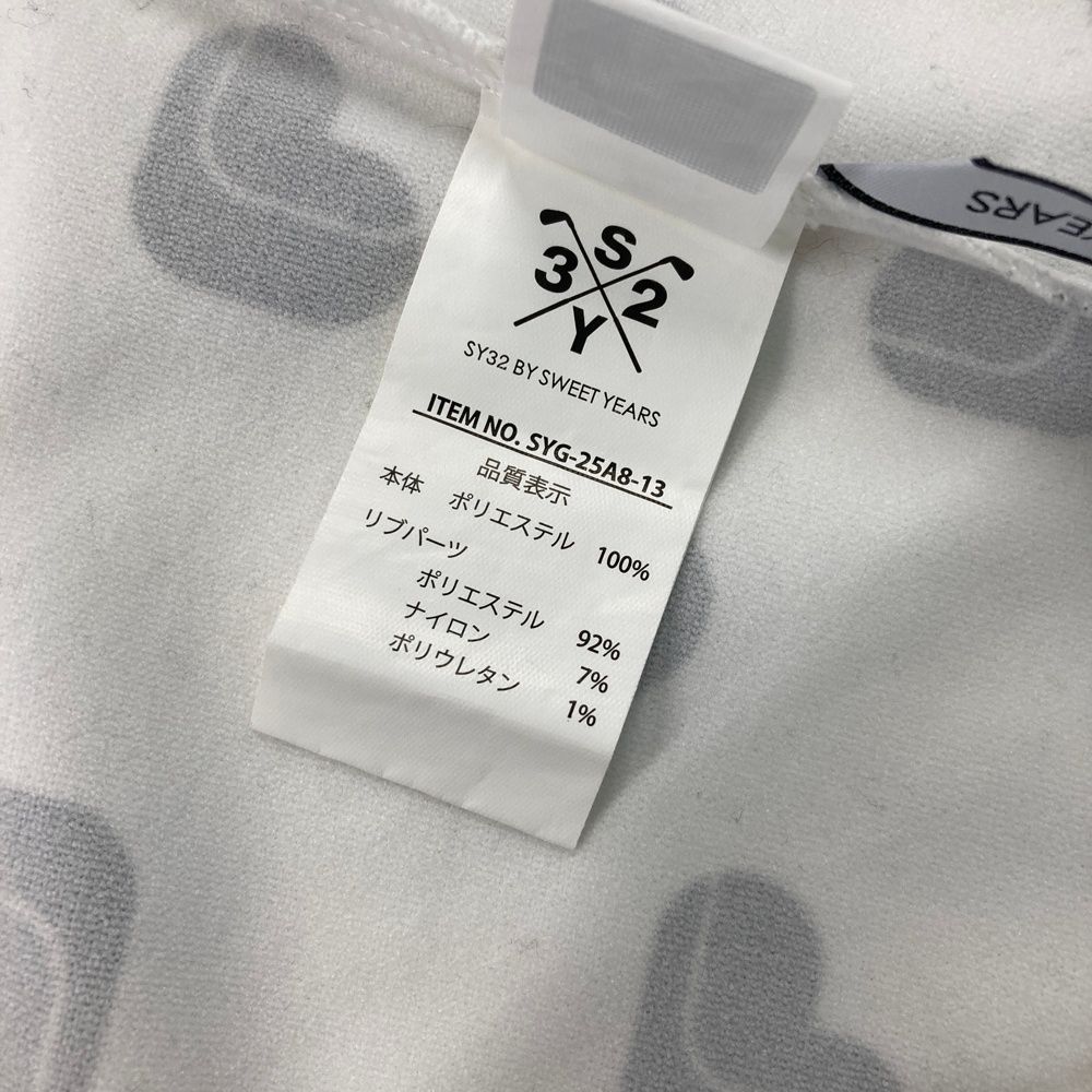 サイズ：M SY32 BY SWEET YEARS GOLF エスワイサーティトゥ 2025年モデル ハイネック 長袖Tシャツ ハート柄 ホワイト系 [240101661604] ゴルフウェア レディース ストスト サイズ：M SY32 BY SWEET YEARS GOLF エスワイサーティトゥ 2025年