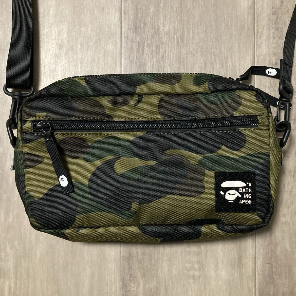BAPE × Cordura ショルダーバッグ 1st camo green a bathing ape
