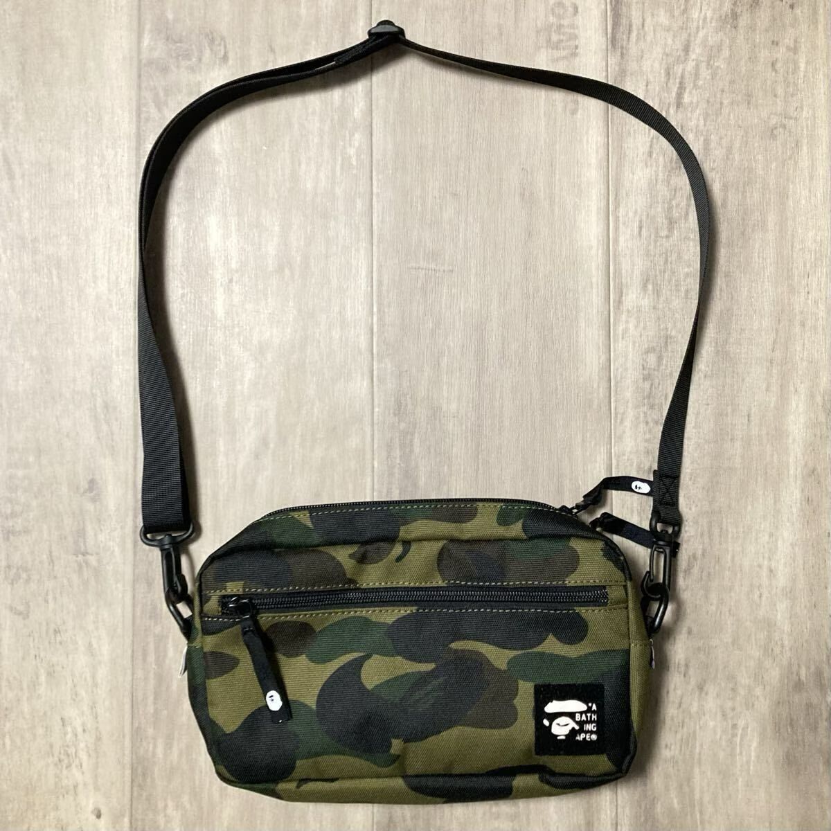 BAPE × Cordura ショルダーバッグ 1st camo green a bathing ape