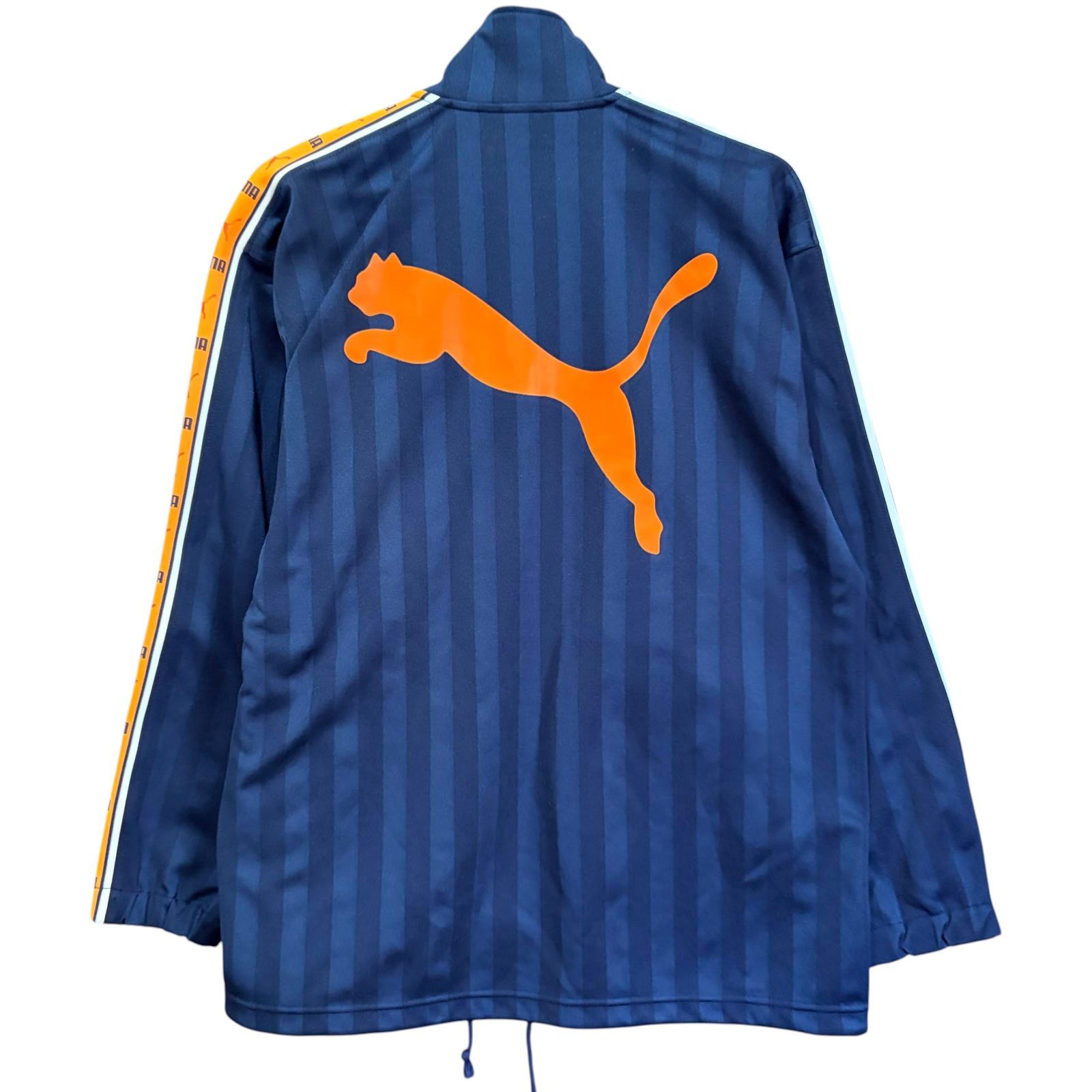 希少 プーマ PUMA トラックジャケット ジャージ SS 紺×橙 ネイビー 