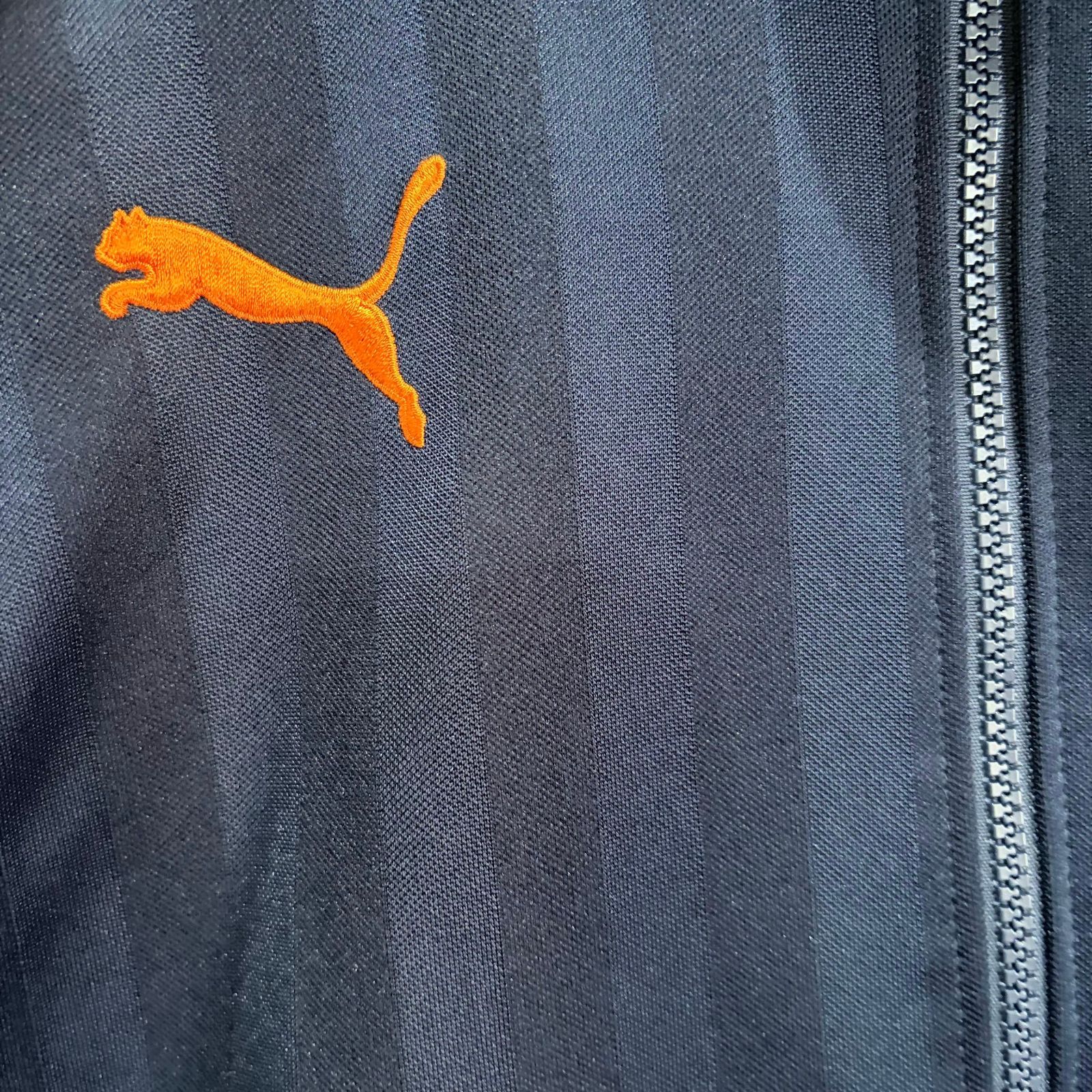 希少 プーマ PUMA トラックジャケット ジャージ SS 紺×橙 ネイビー 