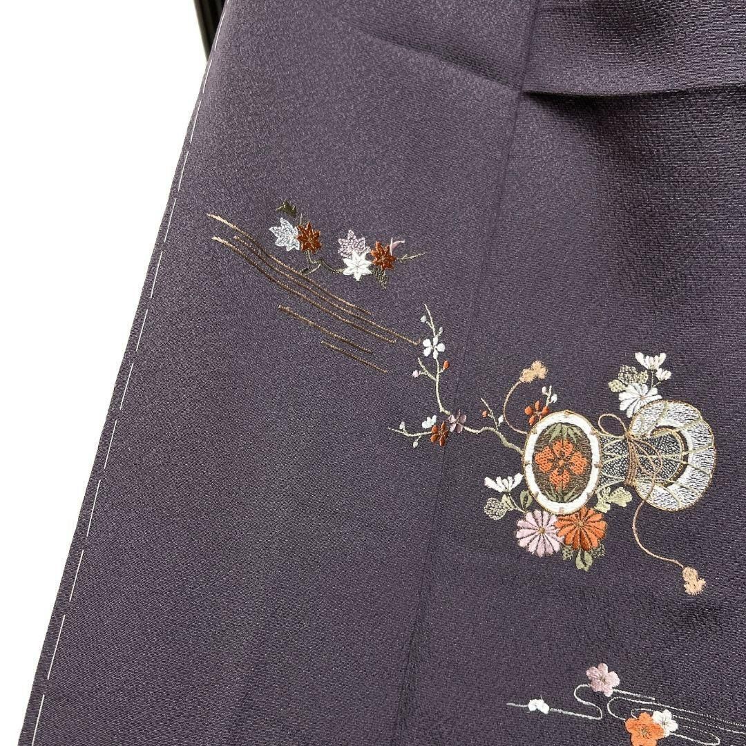 未着用　付け下げ　身丈164　裄67　刺繍　楓　梅　鼓　正絹　着物　032b p 未着用 付け下げ 身丈164 裄67 刺繍 楓 梅 鼓 正絹 着物 032b p - メルカリ