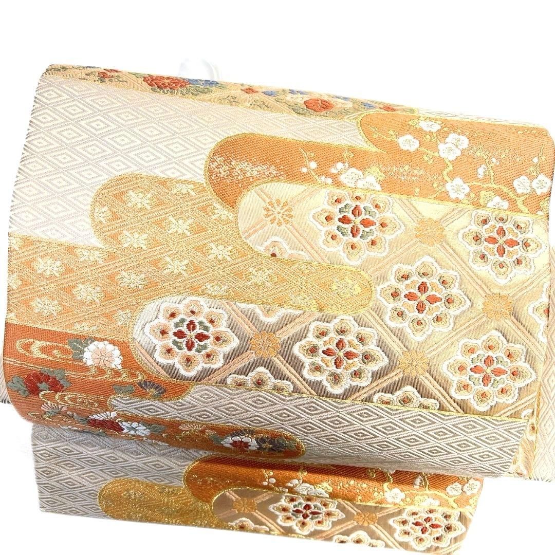 ますいわ屋 袋帯 華紋 花菱 金糸 着物 013b p ms 【公式通販】